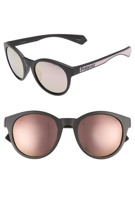 polaroid matte round sunglasses|More.